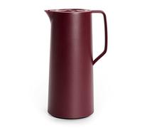 Emsa N41702 Motiva Jarra térmica, 1 litro, Cierre Quick-Press, 12 h Caliente, 24 h frío, matraz de Cristal, Fabricado en Alemania, diseño nórdico, Color Rojo Vino