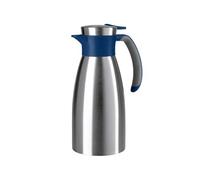 Emsa Soft Grip N4120100 - Jarra térmica (1 L, acero inoxidable, 12 horas de calor + 24 horas de frío, a prueba de fugas, mango antideslizante, color azul)