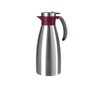 Emsa Soft Grip N4120500 - Jarra térmica (1,5 L, acero inoxidable, 12 horas de calor + 24 horas de frío, a prueba de fugas, mango antideslizante, color rojo vino