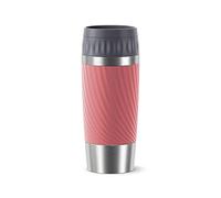 Emsa Travel Mug Easy Twist N20116 - Taza térmica de acero inoxidable, 100% hermético con cierre seguro, apertura redonda 360°, bebidas frías hasta 8 h y calientes 4 h, capacidad de 360 ml, color rosa