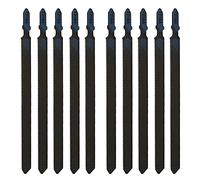 EMSea 10 unids T136A hojas de sierra de calar acero de alta velocidad 107mm longitud de trabajo recta corte rápido T-Shank hojas de sierra para madera metal