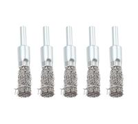 EMSea 5 cepillos de alambre de 12 mm para taladro, vástago de 6 mm, cepillo redondo de acero inoxidable, pieza de repuesto para limpieza/pulido/eliminación de óxido