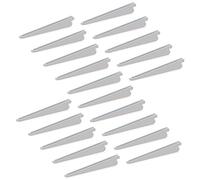 Emuca 7908912 Escuadras de estante para perfil cremallera perforación doble paso 32mm, Blanco, 370mm, Set de 20 piezas