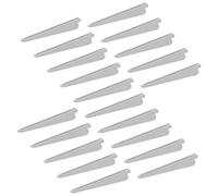 Emuca 7909012 Escuadras de estante para perfil cremallera perforación doble paso 32mm, Blanco, 470mm, Set de 20 piezas