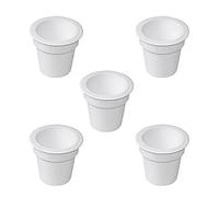 EMUCA - Accesorio portaobjetos para encastrar en mesas o cajones, Plástico, Blanco, 5 un