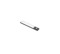 EMUCA - Aplique LED recargable por USB Kaus Black con sensor de movimiento, 240mm, Pintado negro, Plástico y Aluminio