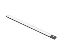 EMUCA - Aplique LED recargable por USB Kaus Black con sensor de movimiento, 400mm, Pintado negro, Plástico y Aluminio