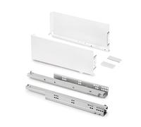 Emuca - Cajón exterior Simplex 25kg de altura 159mm, profundidad 440mm, Acero, Pintado blanco