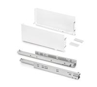 Emuca - Cajón exterior Simplex 25kg de altura 159mm, profundidad 490mm, Acero, Pintado blanco