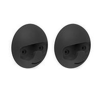 EMUCA - Colgador de Pared, D 120 mm, Plástico, Pintado Negro, 2 ud (7200014)