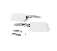 Emuca - Compás para puertas elevables Altius Lift, Fuerza 560-1800 (low=L), Acero y plástico, Blanco