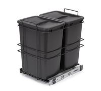Emuca Contenedor de reciclaje Recycle 2x35 litros, Gris antracita