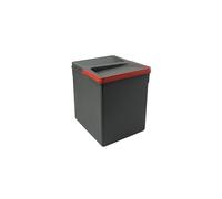 EMUCA - Contenedor para cajón de cocina con tapa anti olores, H 266 mm (1 x 15 L), Plástico gris antracita