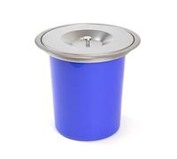 EMUCA - Cubo de Basura empotrable 5L, contenedor encimera con Tapa, Acero Inoxidable.