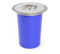 EMUCA - Cubo de Basura empotrable 7L, contenedor encimera con Tapa, Acero Inoxidable.