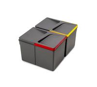 EMUCA - Cubo de Basura, Gris, H 216 mm (2 x 12 L)