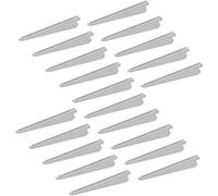 EMUCA - Escuadra de Estante Blanca para Perfil Cremallera perforación Doble 32mm, cartela Doble de Largo 170mm, Pack de 20 Piezas