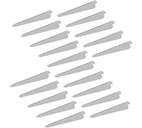 EMUCA - Escuadra de Estante Blanca para Perfil Cremallera perforación Doble 32mm, cartela Doble de Largo 220mm, Pack de 20 Piezas