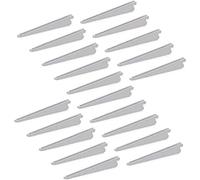 EMUCA - Escuadra de Estante Blanca para Perfil Cremallera perforación Doble 32mm, cartela Doble de Largo 270mm, Pack de 20 Piezas