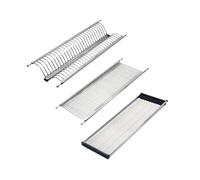 EMUCA - Escurreplatos para módulos altos Drynox, Escurridor de Platos y Vasos para Muebles de Cocina, anchura interior módulo 735-785 mm, Acero, Cromado