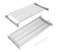EMUCA - Escurreplatos para módulos Altos Suprastar, Escurridor de Platos y Vasos para Muebles de Cocina, módulo 600mm, Acero, Pintado Aluminio