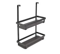 Emuca - Estante para tarros de especias, estante especiero para colgar, acero, gris antracita