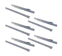 EMUCA - Guías correderas para cajones 350mm con extracción Parcial Color Gris Metalizado, Lote de 5 guías para cajones