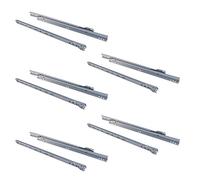 Emuca - Guías correderas para cajones 400mm con extracción parcial color gris metalizado, lote de 5 guías para cajones