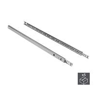 EMUCA - Guías Laterales para cajones con rodamiento de Bolas 17mm x 182mm, extracción Parcial, Pack de 5 guías