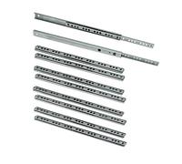 EMUCA - Guías Laterales para cajones con rodamiento de Bolas 17mm x 278mm, extracción Parcial, Pack de 5 guías
