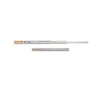 Emuca - Guías laterales para cajones con rodamiento de bolas 45 mm x 550 mm, pack de 1 juego de guías de extracción total con cierre suave
