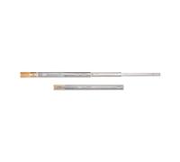 Emuca - Guías laterales para cajones con rodamiento de bolas 45 mm x 600 mm, pack de 1 juego de guías de extracción total con cierre suave