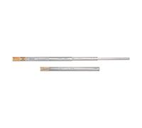 Emuca - Guías laterales para cajones con rodamiento de bolas 45 mm x 650 mm, pack de 1 juego de guías de extracción total con cierre suave
