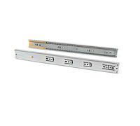 EMUCA - Guías Laterales para cajones con rodamiento de Bolas 45mm x 300mm, Pack de 1 Juego de guías de extracción Total con Cierre Suave