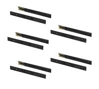 Emuca - Guías laterales para cajones con rodamiento de bolas 45mmx300mm, pack de 5 juegos de guías de extracción total con cierre suave, negro
