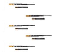 Emuca - Guías laterales para cajones con rodamiento de bolas 45mmx400mm, pack de 5 juegos de guías de extracción total con cierre suave, negro