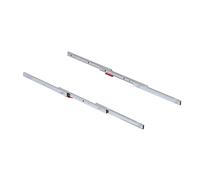 Emuca - Guías para mesa extensible Coktail Reverse H35, Anodizado inox, Aluminio, 1 un