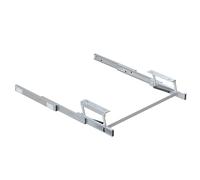 Emuca Guías para mesa extensible y elevable Oplà Top, Aluminio, Anodizado inox