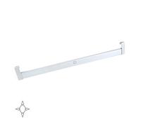EMUCA - Iluminación para Armario o vestidor, Barra de Armario con luz LED 2,6W-12V DC y Detector de Movimiento, Aluminio anodizado Mate, L 408-558mm