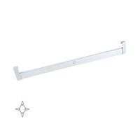 EMUCA - Iluminación para Armario o vestidor, Barra de Armario con luz LED 3,3W-12V DC y Detector de Movimiento, Aluminio anodizado Mate, L 558-708mm