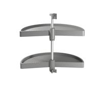 Emuca Juego de bandejas giratorias Shelvo 1/2 luna para módulo 800mm Gris