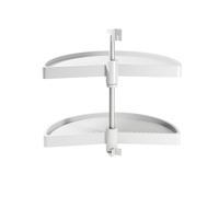 Emuca Juego de bandejas giratorias Shelvo 1/2 luna para módulo 900mm, Blanco