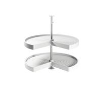 Emuca Juego de bandejas giratorias Shelvo 3/4, para módulo 900mm, Blanco