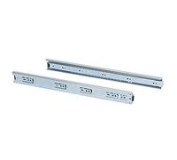 Emuca - Juego de guías correderas a bolas de extracción total 45mm x 400mm para cajón, Lote de 5
