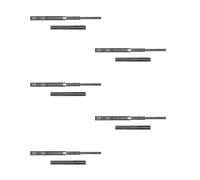 Emuca - Juego de guías correderas a bolas de extracción total 45mm x 400mm para cajón, negro, Lote de 5