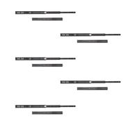 Emuca – Juego de guías correderas a bolas extracción total 45mm x 500mm para cajón, negro, lote de 5