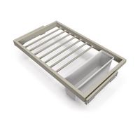 Emuca Kit de 7 varillas pantalonero, 1 bandeja y bastidor de guías para módulo 800mm, Gris piedra