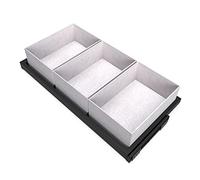 Emuca – Kit de bandeja 3 cestos con bastidor y cierre suave, regulable, 900 mm Negro Texturizado