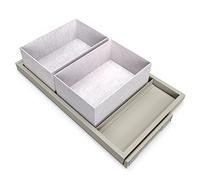 EMUCA - Kit de Bandeja para armarios, 2 cestos organizadores y Bastidor de guías con Cierre Suave, Regulable, módulo 800mm, Gris Piedra