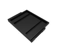 Emuca Kit de bandeja y bastidor de guías con cierre suave regulable módulo 600 mm, negro texturizado